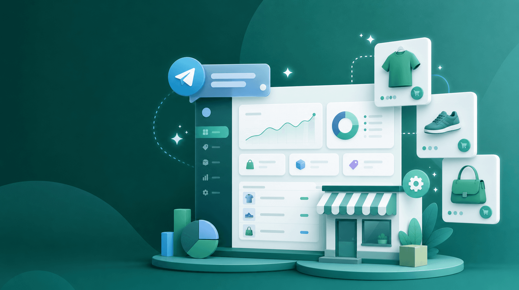 Minh hoạ quản lý shop và bot Telegram